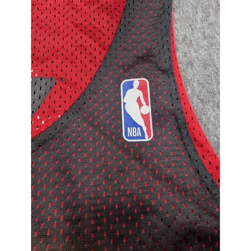 Alleson Athletic NBA Atlanta Hawks Reversible Mesh Jersey Black Red Mens Medium - Picture 7 of 11